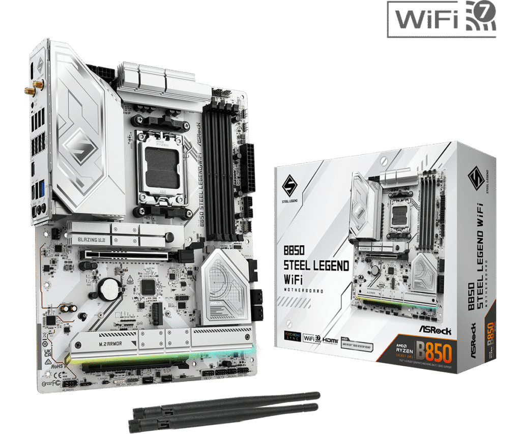 Placa Base ASROCK B850 STEEL LEGEND WIFI | ATX, AM5, DDR5