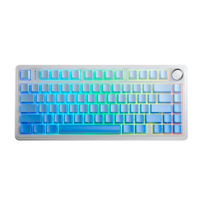 Teclado AULA F75 PRO US Gradient Blue Star | Vector Switch, Trimode (2.4G + BT+ USB)