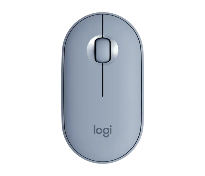 Mouse LOGITECH PEBBLE M350 BLUE GREY | Dual Mode (2.4G/BT), a Pila