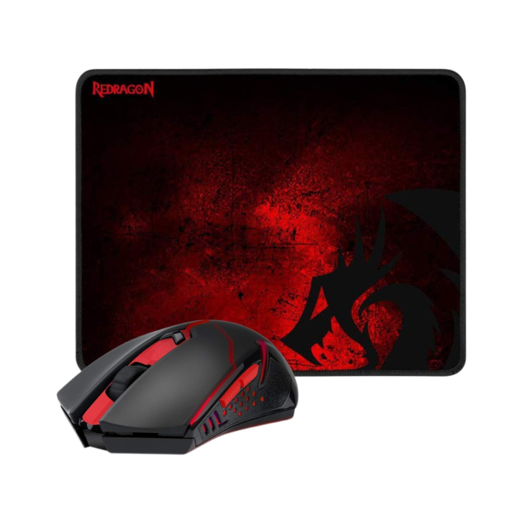 Combo REDRAGON M601WL-BA (Mouse CENTROPHORUS + Alfombrilla PISCES) | Single Mode (2.4G), a Pila