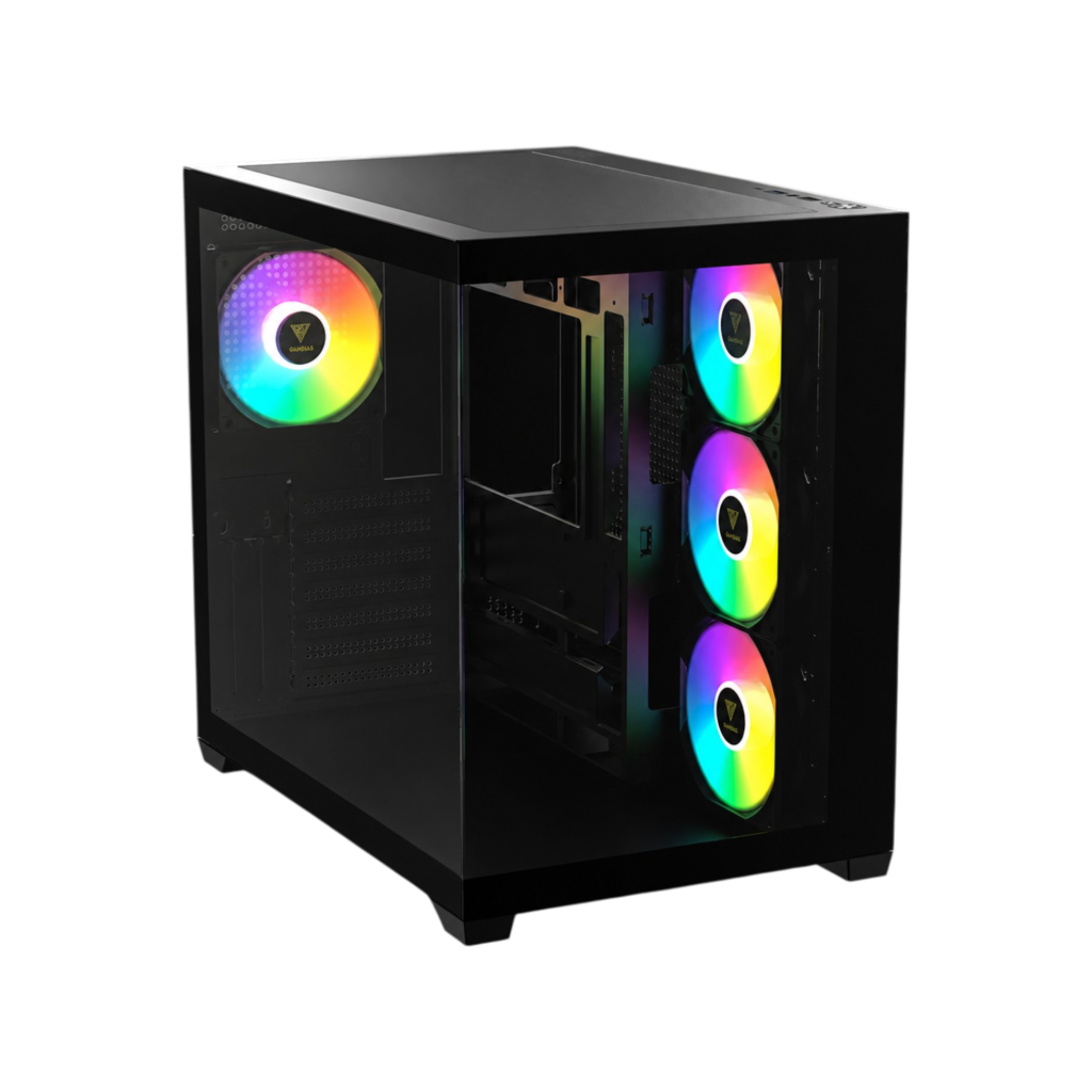 Gabinete GAMDIAS AURA GC107 | M-ATX, 4 FANS