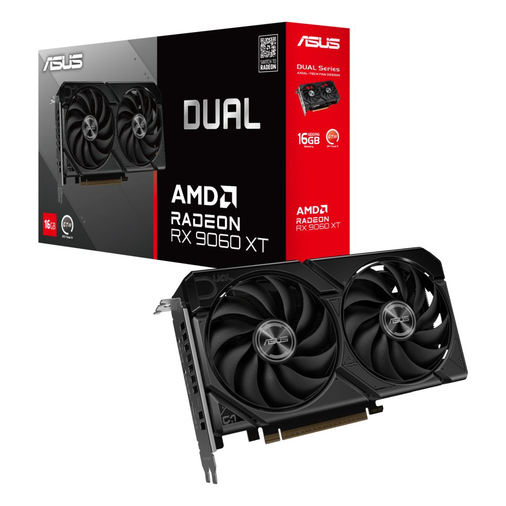 Tarjeta Video Asus DUAL RX9060XT 16GB OC 2 FANS
