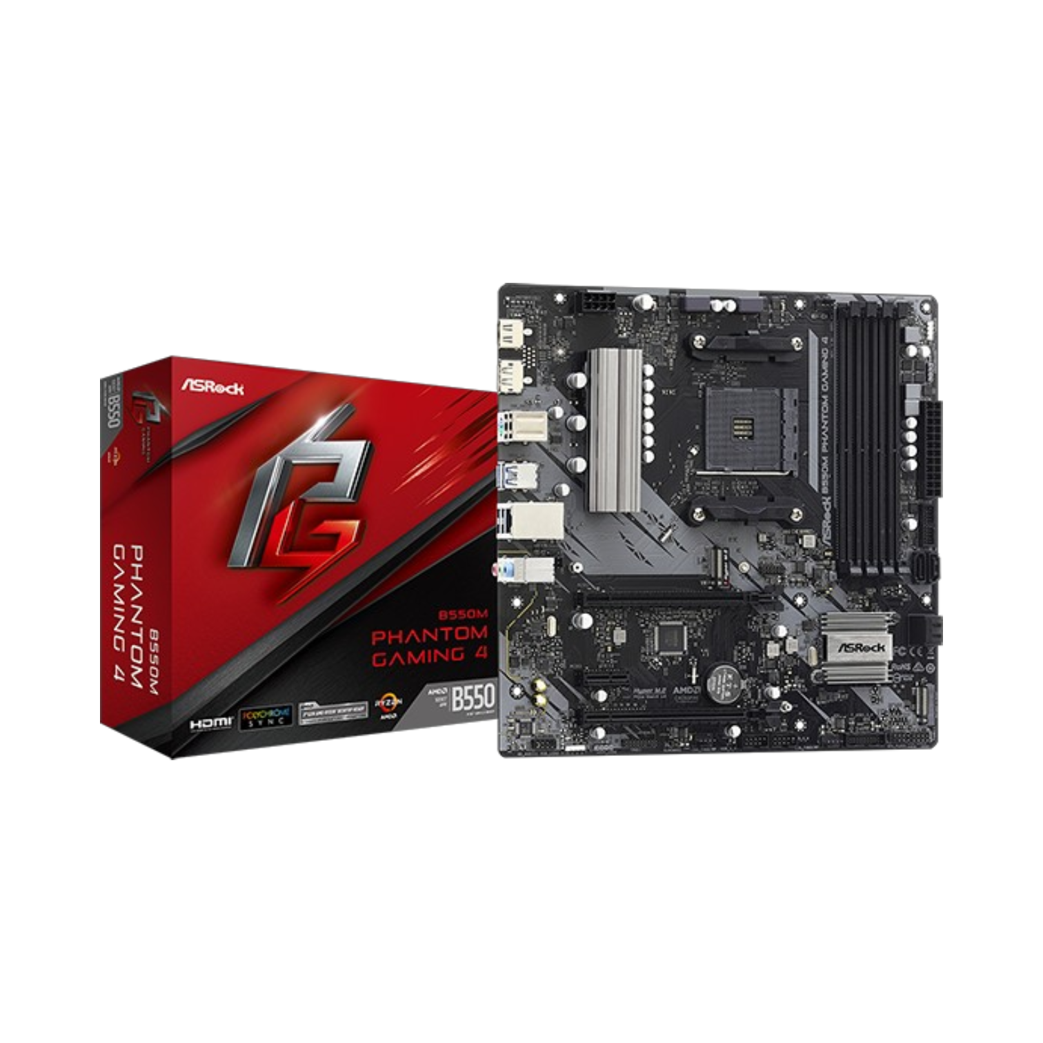 Placa Base ASROCK B550M PHANTOM GAMING 4 | M-ATX, AM4, DDR4