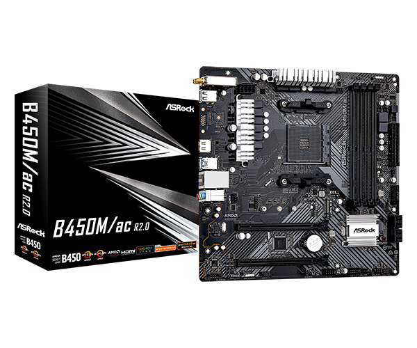 Placa Base ASROCK B450M/AC R2.0 | M-ATX, AM4, DDR4