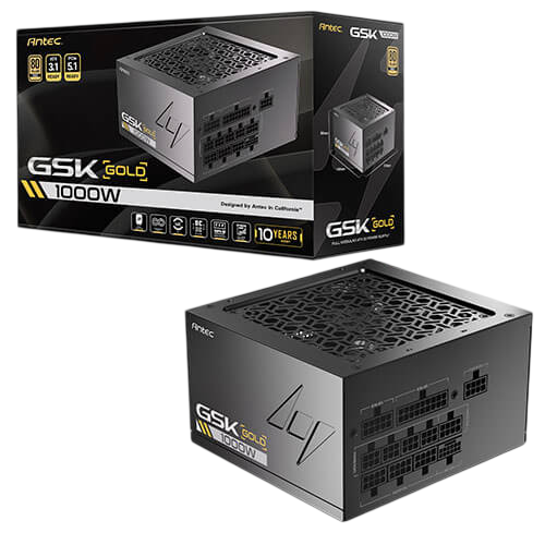 FUENTE DE PODER ANTEC GSK1000 EC | 1000W, MODULAR, 80+ GOLD
