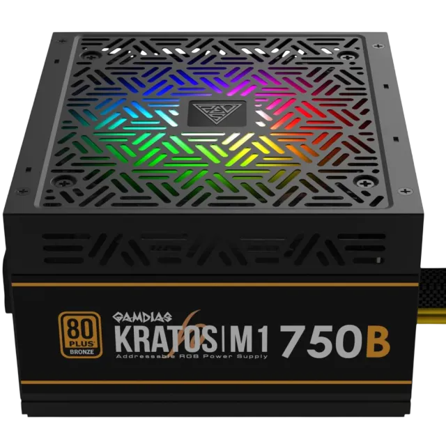 Fuente Real GAMDIAS KRATOS M1-750B | 750W, 80+BRONZE