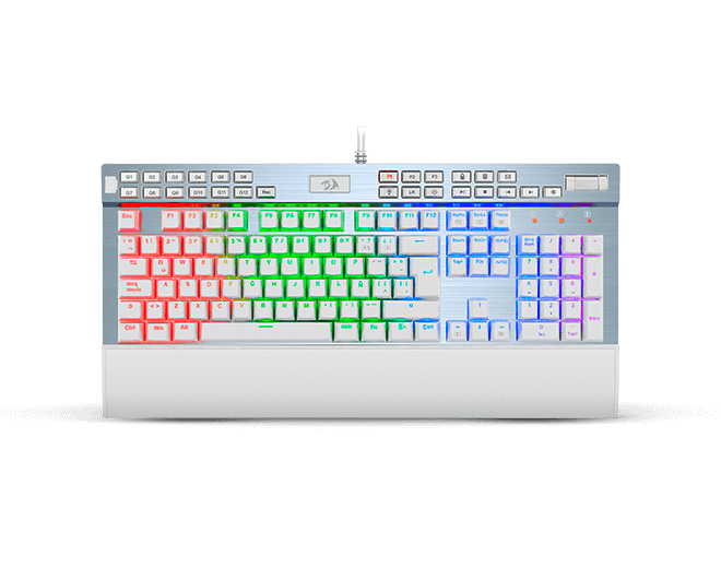 Teclado REDRAGON YAMA WHITE K550 | Purple Switch, Español, Single Mode (USB)
