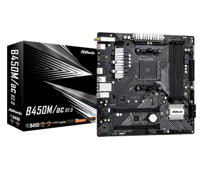 Placa Base ASROCK B450M/AC R2.0 | M-ATX, AM4, DDR4
