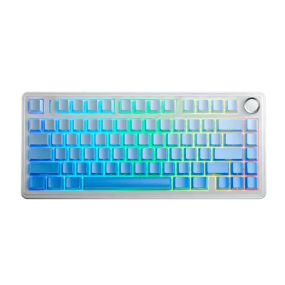 Teclado AULA F75 PRO US Gradient Blue Star | Vector Switch, Trimode (2.4G + BT+ USB)