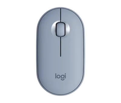 Mouse LOGITECH PEBBLE M350 BLUE GREY | Dual Mode (2.4G/BT), a Pila