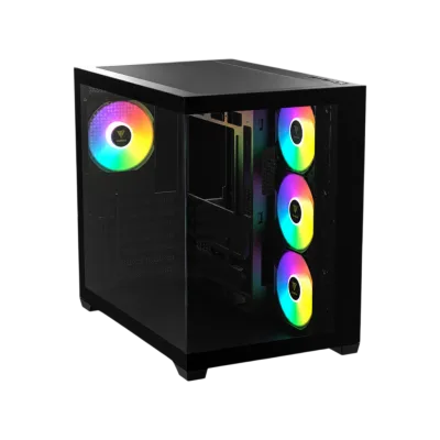 Gabinete GAMDIAS AURA GC107 | M-ATX, 4 FANS