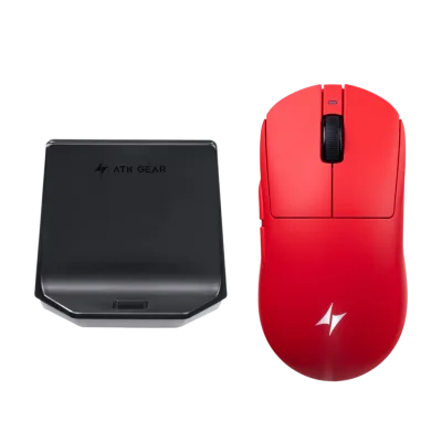 MOUSE ATK A9 NB ULTRA RED | Dual-Mode (USB/2.4G) PAW 3395 Ultra