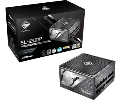 FUENTE DE PODER ASROCK SL-1200P Steel Legend 1200 W PLATINUM 1200W FULL MODULAR ATX3.1 & PCIe5.1