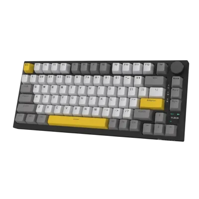 Teclado AJAZZ X NACODEX AK820 PRO BLACK/GREY/YELLOW | Flying Fish Switch, Inglés, Tri-Mode (USB/2.4G/BT)