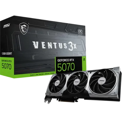 Tarjeta Gráfica MSI RTX 5070 VENTUS 3X OC 12GB | GDDR7, 3 FANS