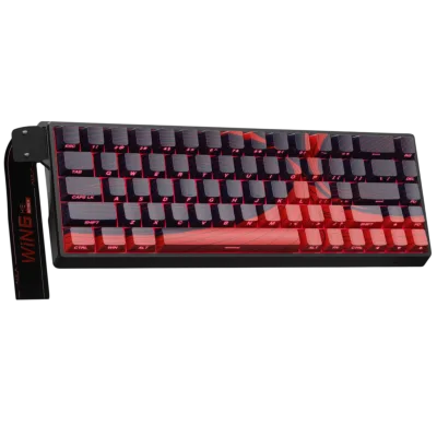 TECLADO MAGNETICO AULA WIN 68 HE MAX BLACK-RED | USB