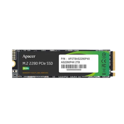 M.2 APACER AS2280P4X 2TB 2100Mb/s Write Up to 1700Mb/s PCIe Gen 3