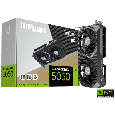 Tarjeta Grafica ZOTAC GAMIG TWIN EDGE RTX 5050 8GB OC | GDDR6, 2 FANS